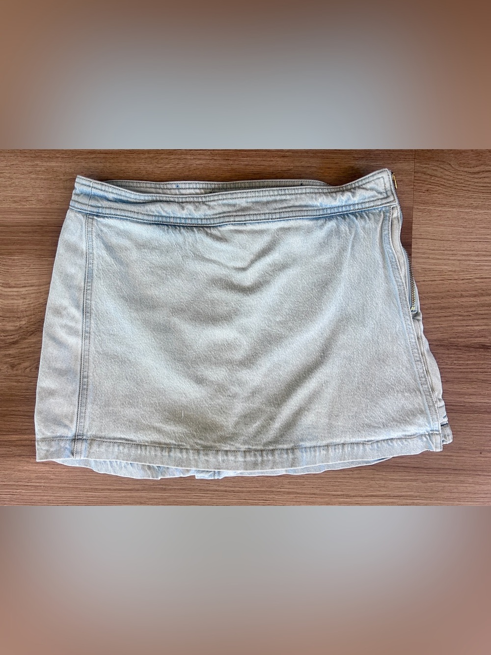 J.Crew Wrap Front Denim Mini Skort Montauk Wash Size 8 - Picture 2 of 15